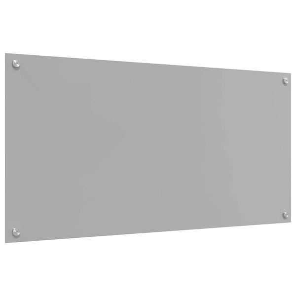 vidaXL Kitchen Splashback 2 pcs Light Grey 100 x 50 cm Tempered Glass