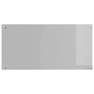 vidaXL Kitchen Splashback 2 pcs Light Grey 100 x 50 cm Tempered Glass