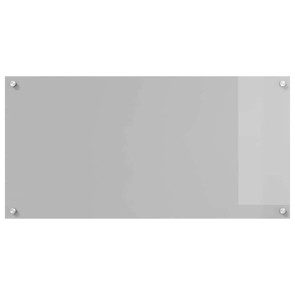 vidaXL Kitchen Splashback 2 pcs Light Grey 100 x 50 cm Tempered Glass