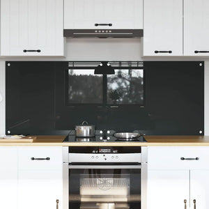 vidaXL Kitchen Splashback 2 pcs Dark Grey 80 x 60 cm Tempered Glass
