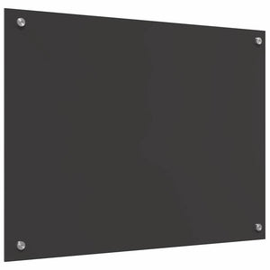 vidaXL Kitchen Splashback 2 pcs Dark Grey 80 x 60 cm Tempered Glass