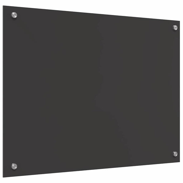 vidaXL Kitchen Splashback 2 pcs Dark Grey 80 x 60 cm Tempered Glass