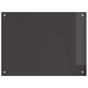 vidaXL Kitchen Splashback 2 pcs Dark Grey 80 x 60 cm Tempered Glass