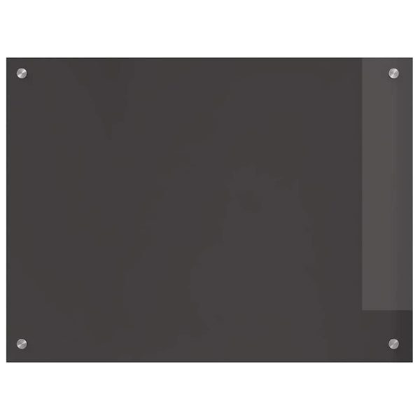 vidaXL Kitchen Splashback 2 pcs Dark Grey 80 x 60 cm Tempered Glass