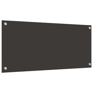 vidaXL Kitchen Splashback 2 pcs Dark Grey 90 x 40 cm Tempered Glass