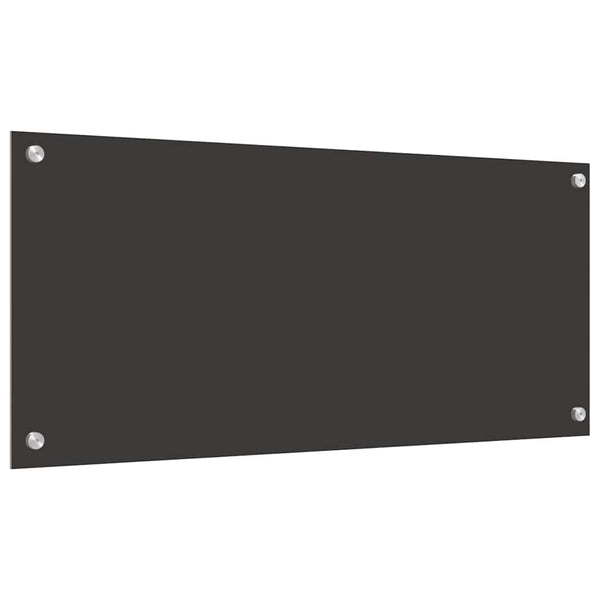 vidaXL Kitchen Splashback 2 pcs Dark Grey 90 x 40 cm Tempered Glass