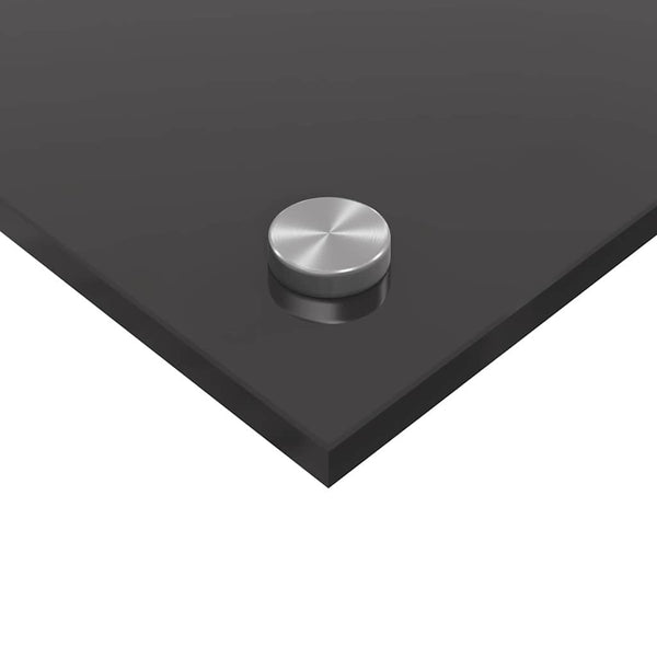 vidaXL Kitchen Splashback 2 pcs Dark Grey 100 x 60 cm Tempered Glass
