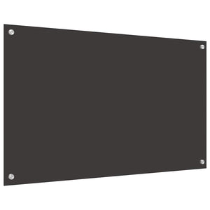 vidaXL Kitchen Splashback 2 pcs Dark Grey 100 x 60 cm Tempered Glass
