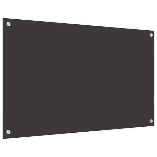 vidaXL Kitchen Splashback 2 pcs Dark Grey 100 x 60 cm Tempered Glass