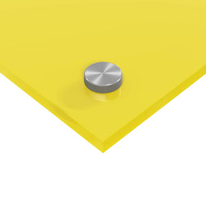 vidaXL Kitchen Splashback 2 pcs Yellow 80 x 60 cm Tempered Glass