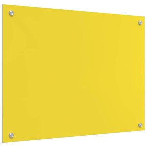 vidaXL Kitchen Splashback 2 pcs Yellow 80 x 60 cm Tempered Glass