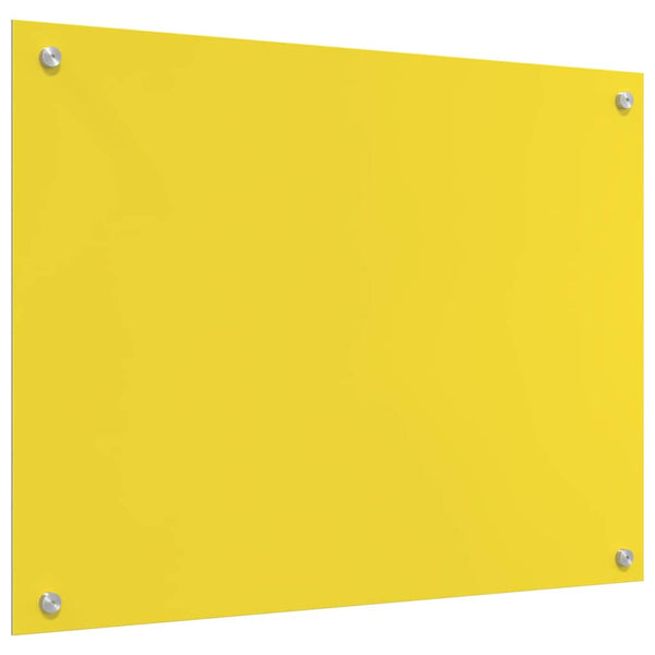 vidaXL Kitchen Splashback 2 pcs Yellow 80 x 60 cm Tempered Glass