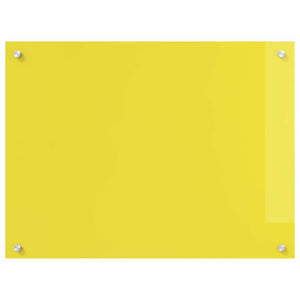 vidaXL Kitchen Splashback 2 pcs Yellow 80 x 60 cm Tempered Glass