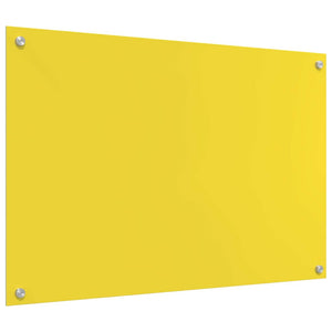 vidaXL Kitchen Splashback 2 pcs Yellow 90 x 60 cm Tempered Glass