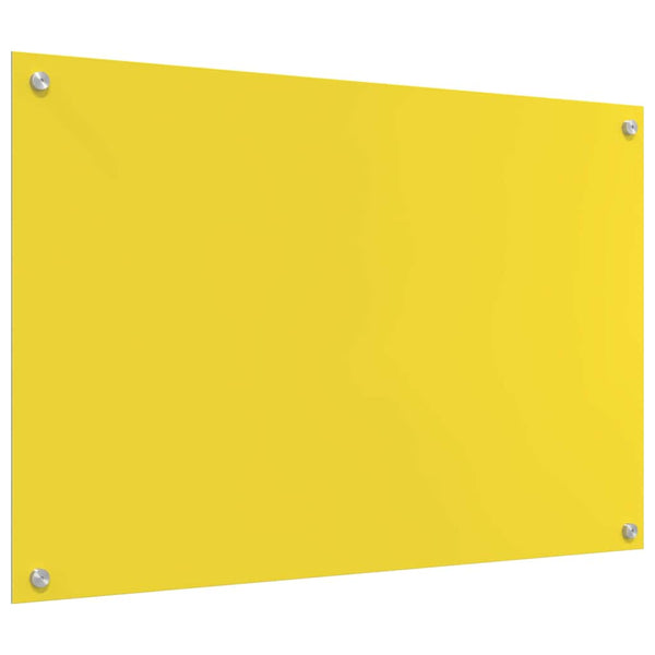 vidaXL Kitchen Splashback 2 pcs Yellow 90 x 60 cm Tempered Glass