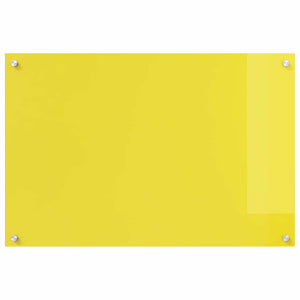 vidaXL Kitchen Splashback 2 pcs Yellow 90 x 60 cm Tempered Glass