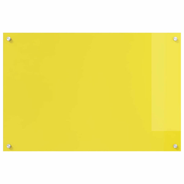 vidaXL Kitchen Splashback 2 pcs Yellow 90 x 60 cm Tempered Glass