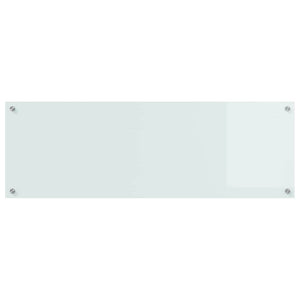 Küchenrückwand 2er Set Weiß Glas 120x40cm