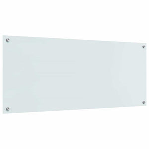 Küchenrückwand 2er Set Weiß Glas 120x50cm