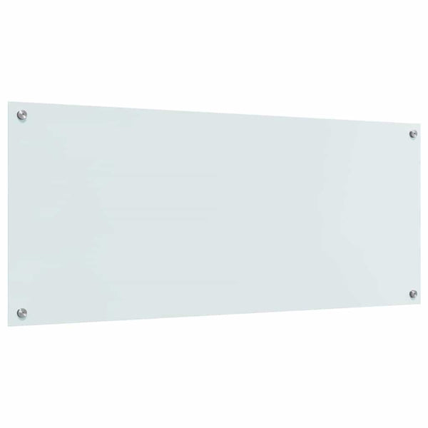 Küchenrückwand 2er Set Weiß Glas 120x50cm