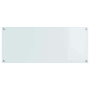 Küchenrückwand 2er Set Weiß Glas 120x50cm