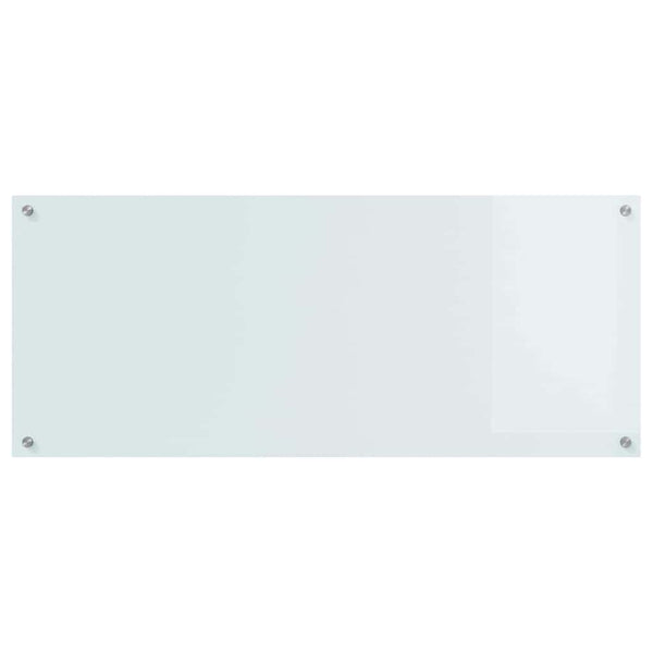 Küchenrückwand 2er Set Weiß Glas 120x50cm