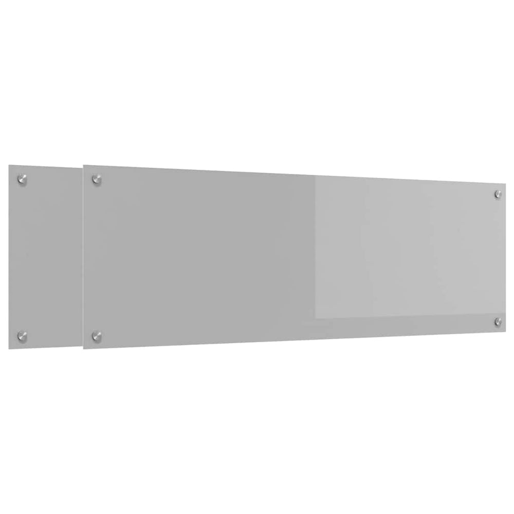 Küchenrückwand Hellgrau 120x40cm, 2er Set