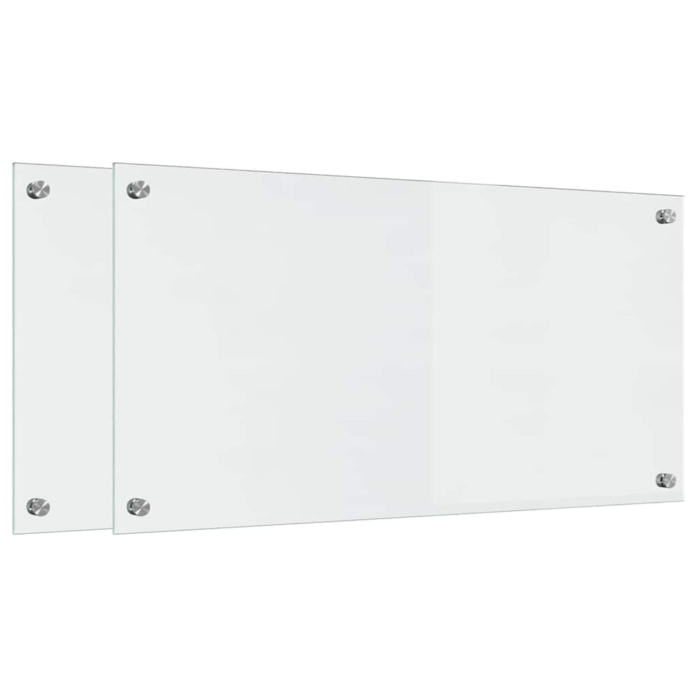 Küchenrückwand 2er Set Klarglas 80x40 cm