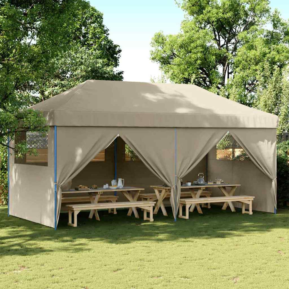 vidaXL Pop-up Party Tent Taupe 580 x 292 x 315 cm Oxford Fabric