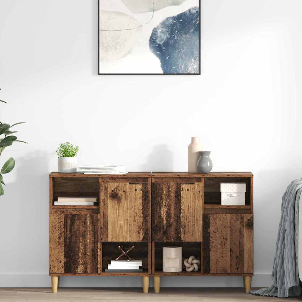 vidaXL Sideboards 2 pcs Reclaimed Wood 60 x 35 x 70 cm Engineered Wood