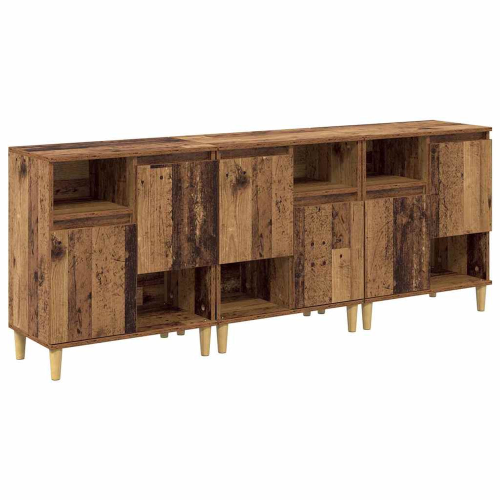 vidaXL Sideboards 3 pcs Reclaimed Wood 60 x 35 x 70 cm Engineered Wood
