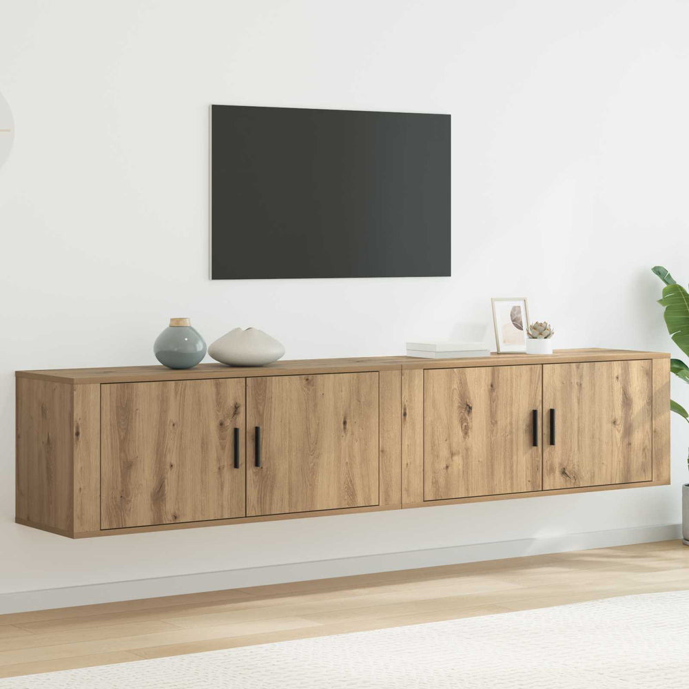 vidaXL Wall-Mounted TV Cabinet Set 2 pcs Artisan Oak 100 x 34.5 x 40 cm