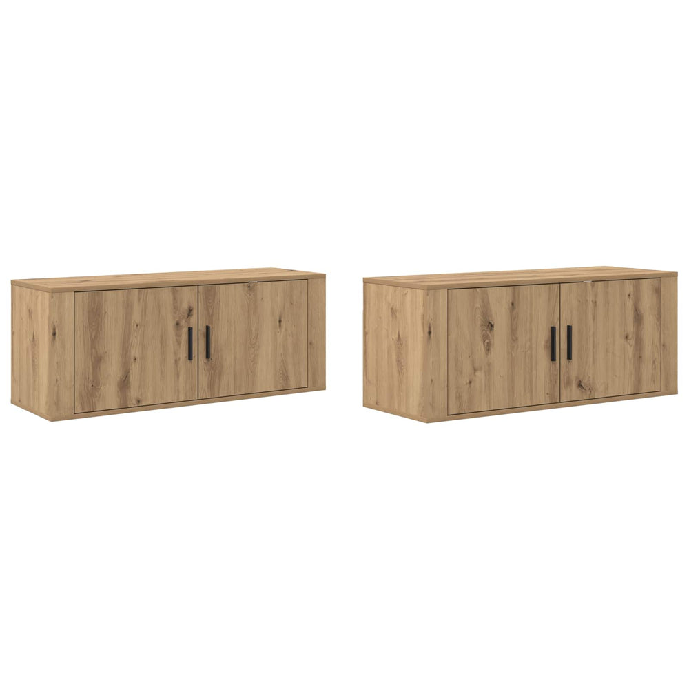 vidaXL Wall-Mounted TV Cabinet Set 2 pcs Artisan Oak 100 x 34.5 x 40 cm