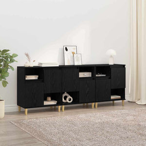 vidaXL Sideboards 3 pcs Black Oak Look 60 x 35 x 70 cm