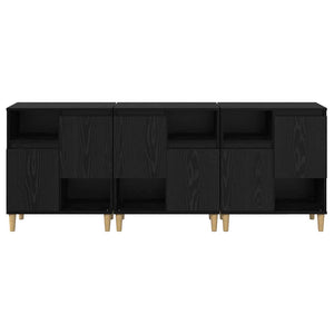 vidaXL Sideboards 3 pcs Black Oak Look 60 x 35 x 70 cm