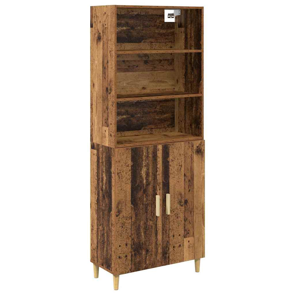 vidaXL Highboard Reclaimed Wood 69.5 x 32.5 x 180 cm Engineered Wood