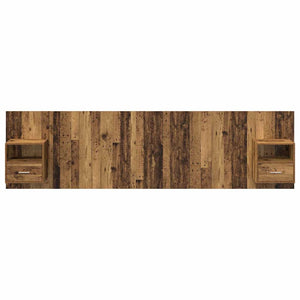 vidaXL Headboard with Cabinet with Drawers 3 pcs Reclaimed Wood Engineered Wood