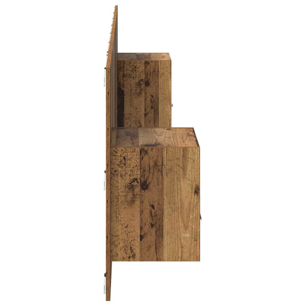 vidaXL Headboard with Cabinet with Drawers 3 pcs Reclaimed Wood Engineered Wood