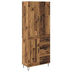 vidaXL Highboard with Drawers 2 pcs Reclaimed Wood Engineered Wood
