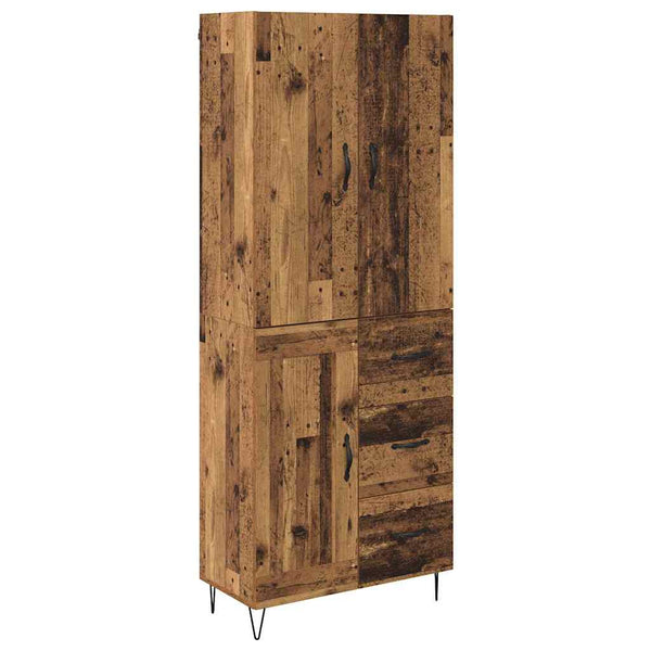 vidaXL Highboard with Drawers 2 pcs Reclaimed Wood Engineered Wood