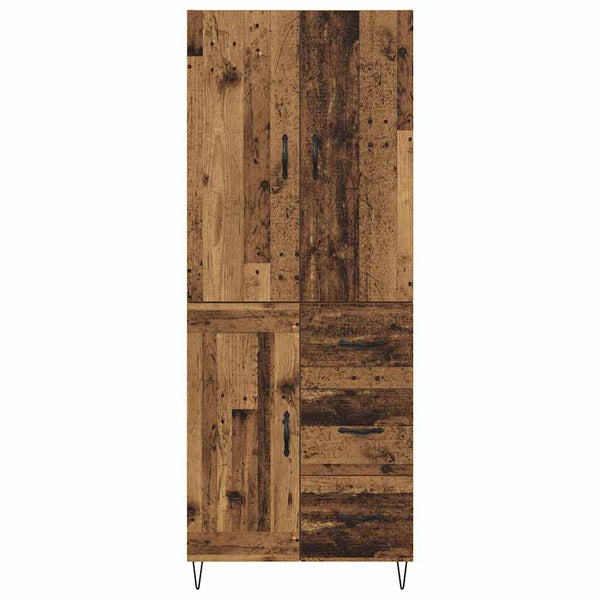 vidaXL Highboard with Drawers 2 pcs Reclaimed Wood Engineered Wood