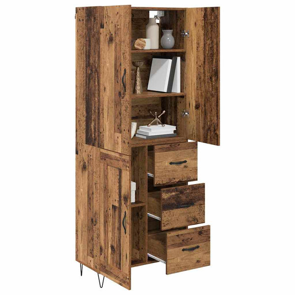 vidaXL Highboard with Drawers 2 pcs Reclaimed Wood Engineered Wood