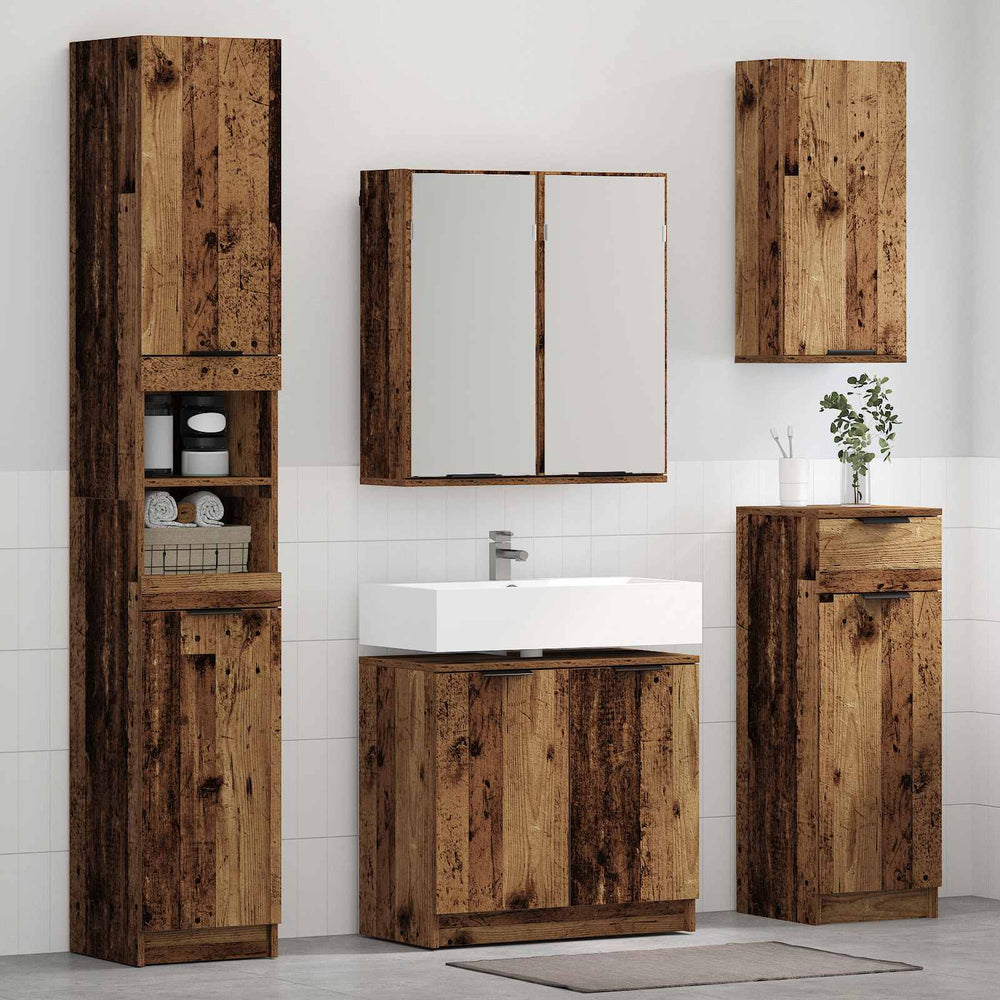 vidaXL Bathroom Furniture Set with Drawers 5 pcs Reclaimed Wood Engineered Wood