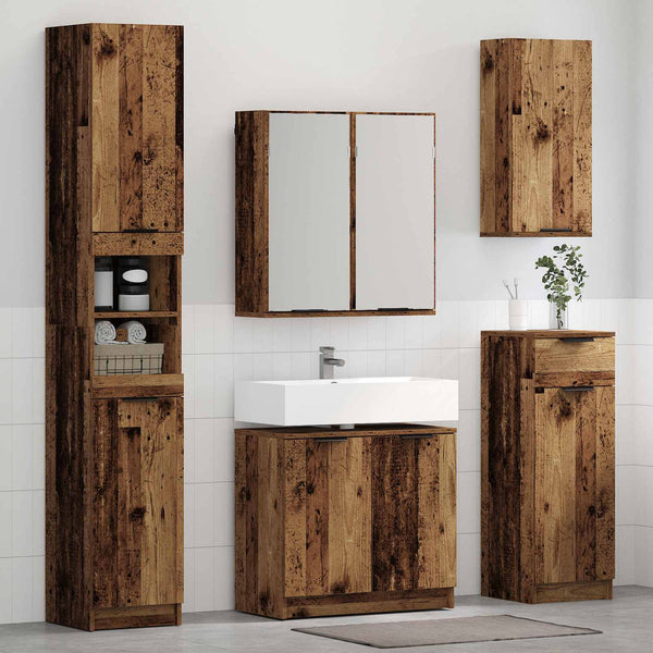 vidaXL Bathroom Furniture Set with Drawers 5 pcs Reclaimed Wood Engineered Wood