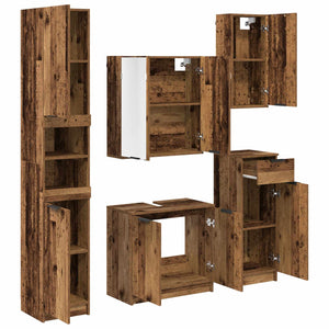 vidaXL Bathroom Furniture Set with Drawers 5 pcs Reclaimed Wood Engineered Wood