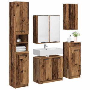 vidaXL Bathroom Furniture Set with Drawers 5 pcs Reclaimed Wood Engineered Wood