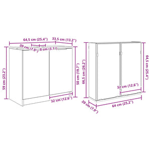 vidaXL Bathroom Furniture Set with Drawers 5 pcs Reclaimed Wood Engineered Wood