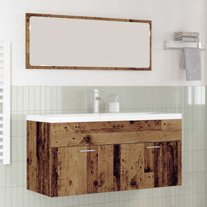 vidaXL Bathroom Cabinet Reclaimed Wood 100 x 38.5 x 46 cm Engineered Wood