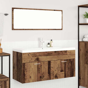 vidaXL Bathroom Cabinet Reclaimed Wood 100 x 38.5 x 46 cm Engineered Wood
