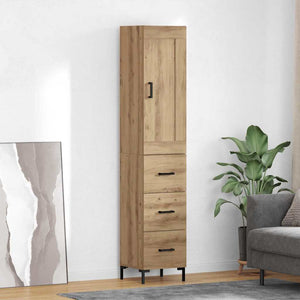 vidaXL Sideboard Artisan Oak 34.5 x 34 x 180 cm Engineered Wood